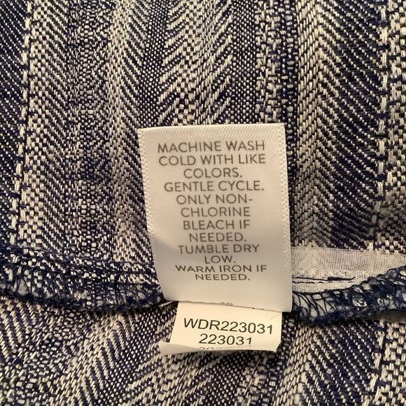 Pure j jill linen Women’s XS 100% linen sleeveless blue striped beach wave dress - Picture 7 of 12